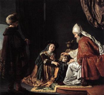 Jan Victors : Hannah Giving Her Son Samuel To The Priest